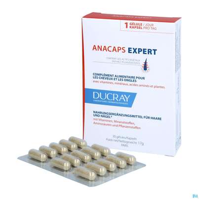 Sie sehen eine Packung Ducray Anacaps/expert Haarausfall Progressiv 30st, Produktbild: 04 Ducray Anacaps/expert Haarausfall Progressiv 30st, A-Nr.: 5688863 - 04