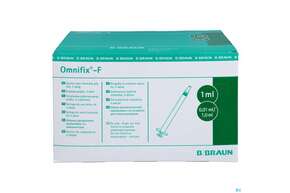 Sie sehen eine Packung Injektionsspritzen U.zubeh. Tuberkulin Einmal-spr Omnifix 1ml 3-teilig 100st, Produktbild: 01 Injektionsspritzen U.zubeh. Tuberkulin Einmal-spr Omnifix 1ml 3-teilig 100st, A-Nr.: 3048579 - 01