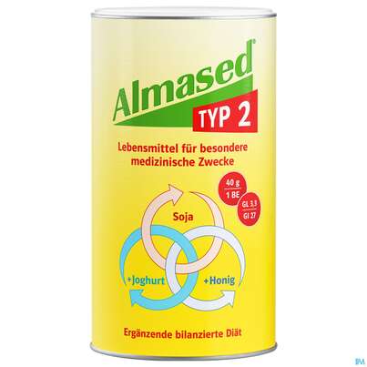 Sie sehen eine Packung Almased Typ 2 500g, Produktbild: 02 Almased Typ 2 500g, A-Nr.: 5395279 - 02