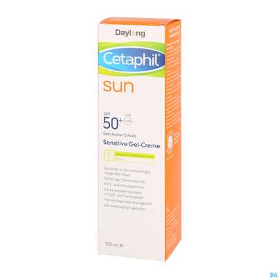Sie sehen eine Packung Sonnenprodukte Cetaphil Sun Daylong Sensitive/gel/creme Koerper Spf50+ 100ml, Produktbild: 02 Sonnenprodukte Cetaphil Sun Daylong Sensitive/gel/creme Koerper Spf50+ 100ml, A-Nr.: 5129709 - 02