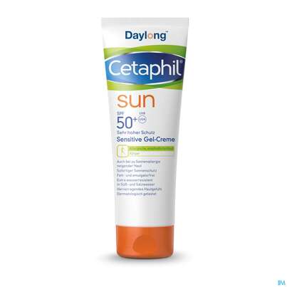Sie sehen eine Packung Sonnenprodukte Cetaphil Sun Daylong Sensitive/gel/creme Koerper Spf50+ 100ml, Produktbild: 06 Sonnenprodukte Cetaphil Sun Daylong Sensitive/gel/creme Koerper Spf50+ 100ml, A-Nr.: 5129709 - 06