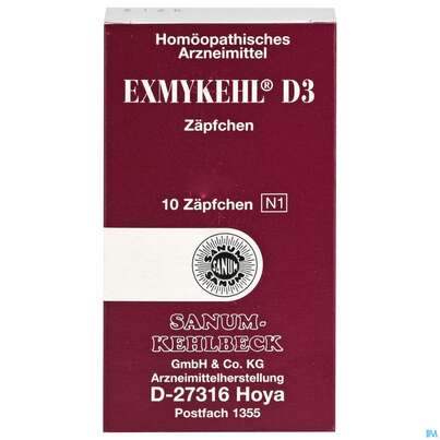 Exmykehl D 3 Suppositorium 10st, A-Nr.: 1997188 - 01