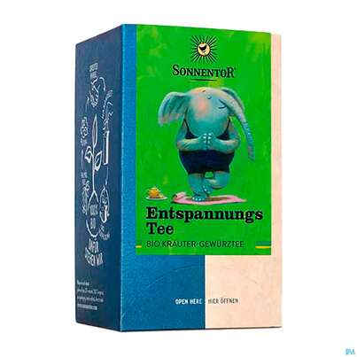 Sie sehen eine Packung Sonnentor Tee/bio Entspannungszeit 02317 18st, Produktbild: 01 Sonnentor Tee/bio Entspannungszeit 02317 18st, A-Nr.: 5742321 - 01