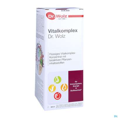 Sie sehen eine Packung Vitalkomplex Dr.wolz Vitalstoff Konzentrat Nr 60545 500ml, Produktbild: 03 Vitalkomplex Dr.wolz Vitalstoff Konzentrat Nr 60545 500ml, A-Nr.: 4297729 - 03