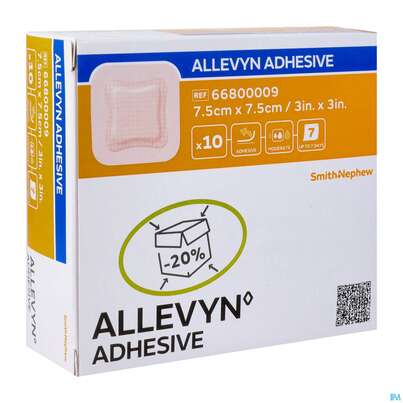 Wundverband Allevyn/polyurethan Adhesive 7,5x 7,5cm -tam 10st, A-Nr.: 4736620 - 04