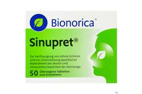 Sie sehen eine Packung Sinupret Drag 50st, Produktbild: 01 Sinupret Drag 50st, A-Nr.: 1343446 - 01