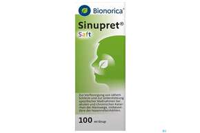 Sie sehen eine Packung Sinupret Saft 100ml, Produktbild: 01 Sinupret Saft 100ml, A-Nr.: 3758803 - 01