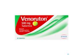 Sie sehen eine Packung Venoruton Tabl 500mg 30st, Produktbild: 01 Venoruton Tabl 500mg 30st, A-Nr.: 1314723 - 01