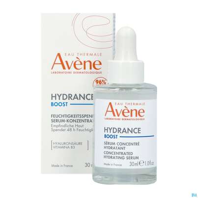 Sie sehen eine Packung Avene Hydrance Boost Serum 30ml, Produktbild: 08 Avene Hydrance Boost Serum 30ml, A-Nr.: 5724197 - 08