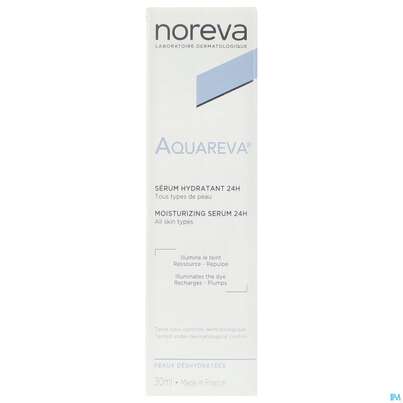 Sie sehen eine Packung Noreva Aquareva Serum 24h 30ml, Produktbild: 01 Noreva Aquareva Serum 24h 30ml, A-Nr.: 5561565 - 01