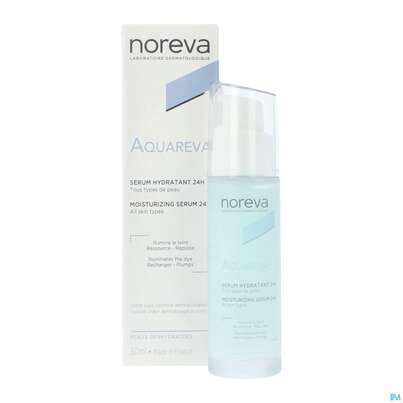 Sie sehen eine Packung Noreva Aquareva Serum 24h 30ml, Produktbild: 03 Noreva Aquareva Serum 24h 30ml, A-Nr.: 5561565 - 03
